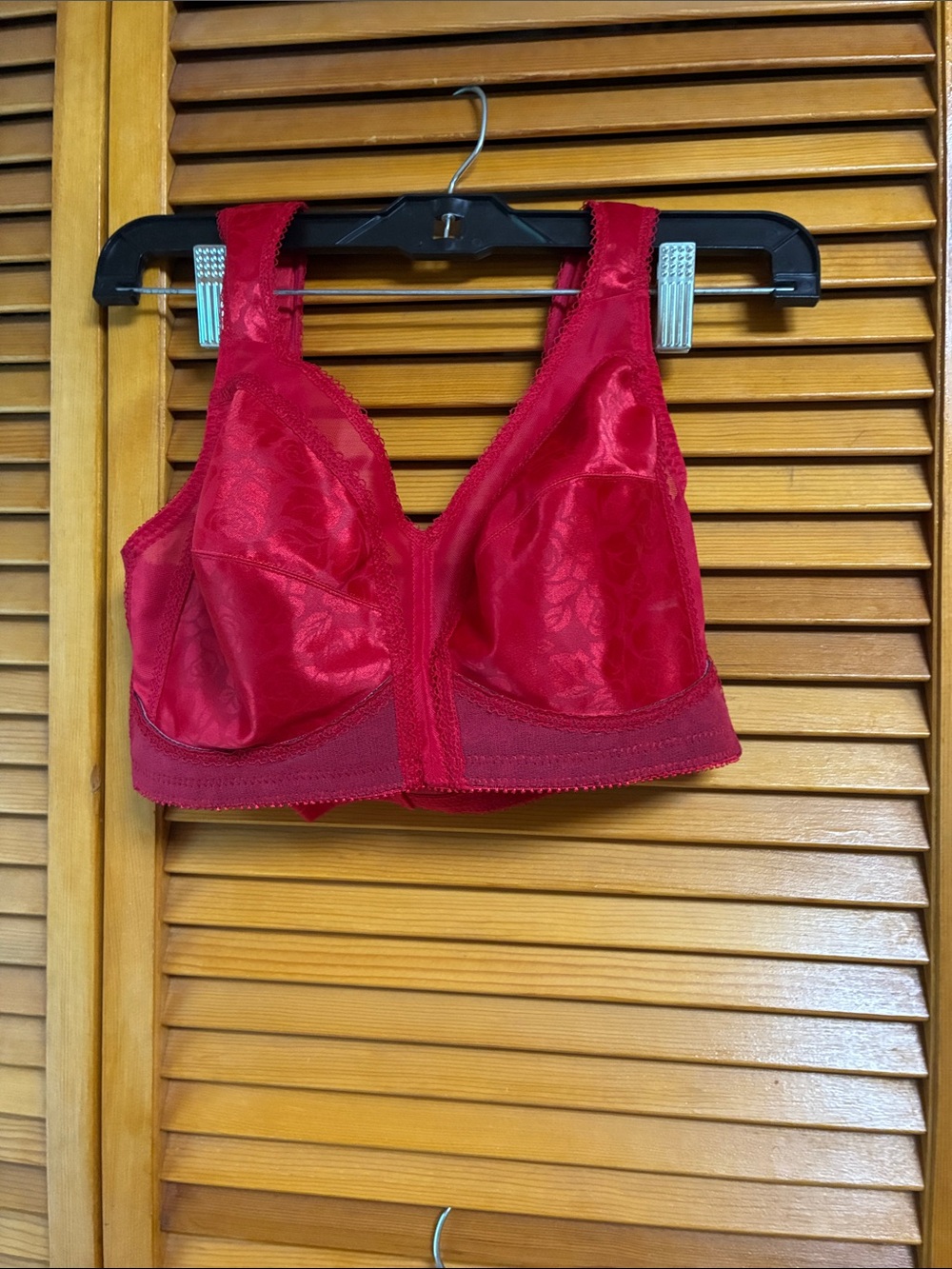 Playtex Red Lace-Panel Soft-Cup Support Bra